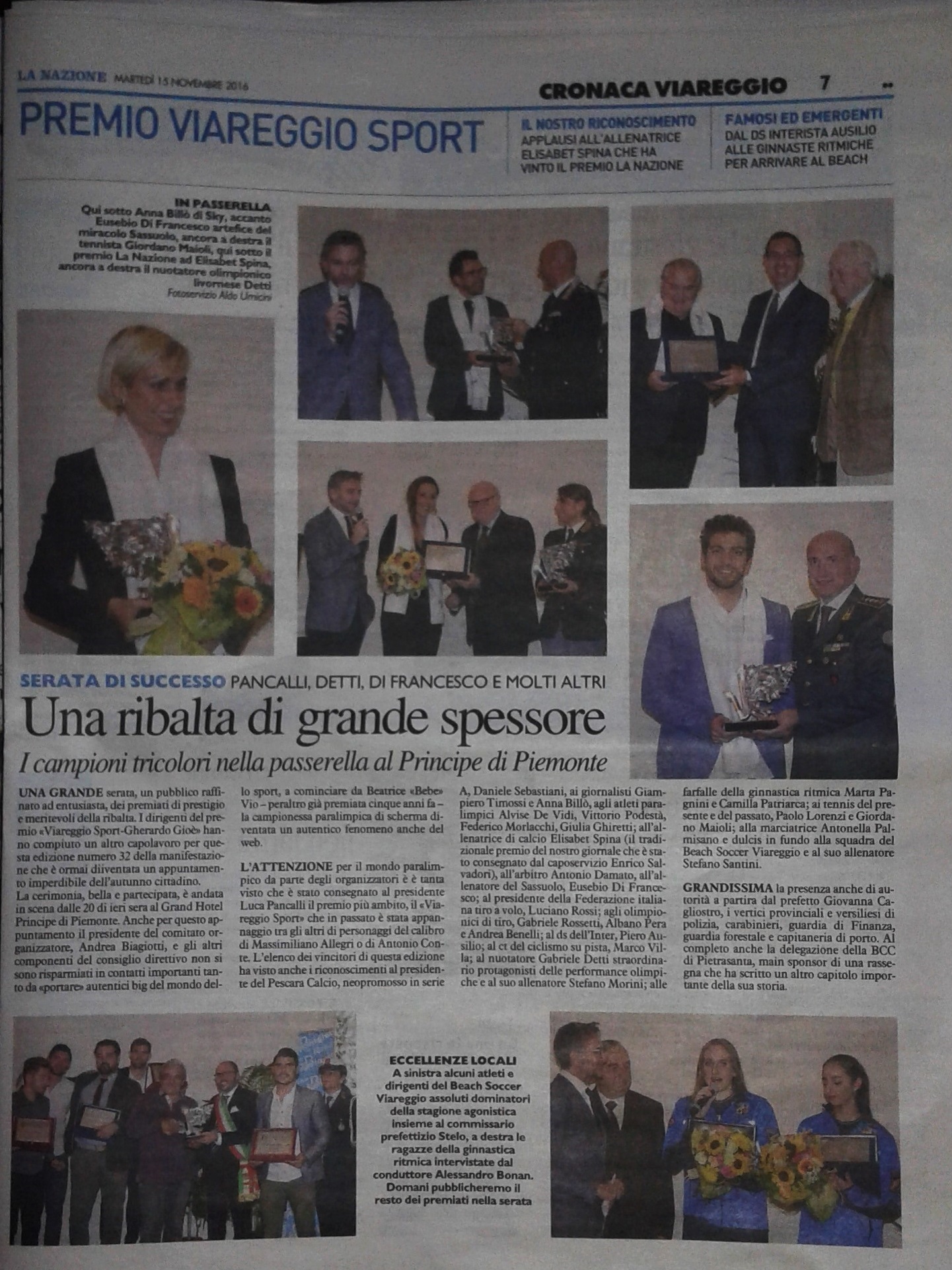 nazione premio viareggio